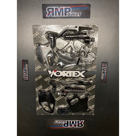 Platine repose pied Vortex reculé et réhaussé Yamaha R6 2008-2021